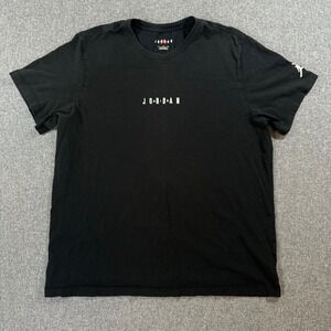 Jordan Mens XL Black‎ Graphic T-Shirt Jumpman Logo Cotton Short Sleeve Tee